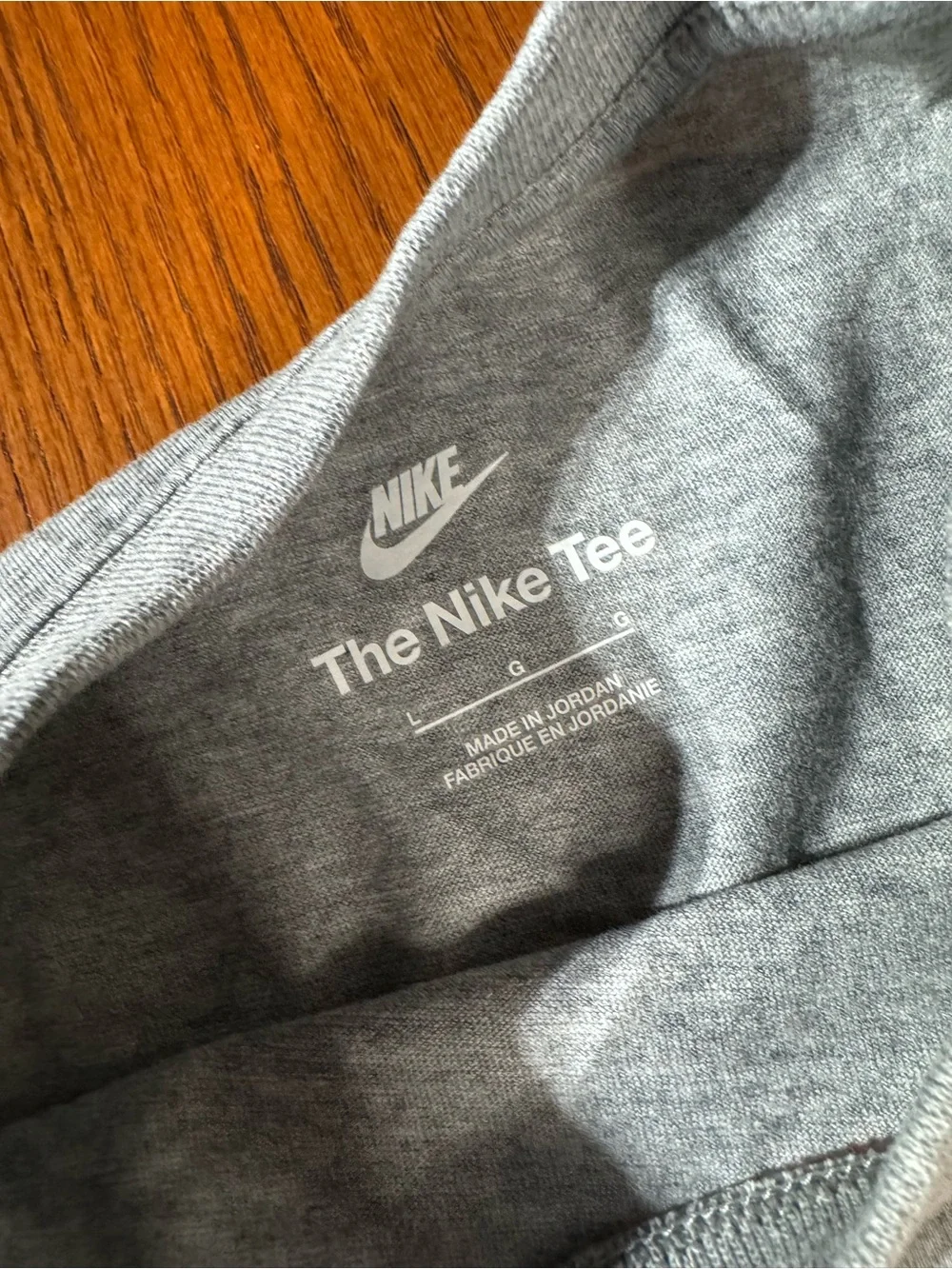 Nike Kids Football Graphic Tee Youth Large Gray Short Sleeve Shirt